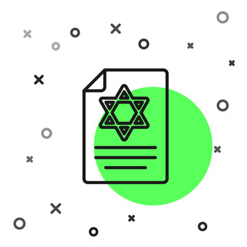 jewish star document on green background clip art preview