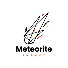 meteorite impact geometric polygonal logo vector icon illustration © gaga vastard
