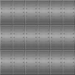 Seamless metallic background, metal plates for design.