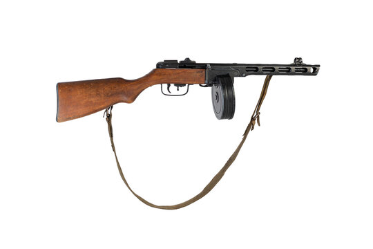 Weapon Shpagin submachine gun on a white background
