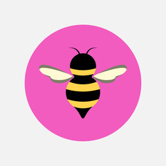 Bee Logo design template modern style. Flat icon.