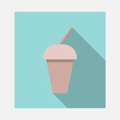 Bubble - pearl milk tea or boba flat icon for food apps and websites.