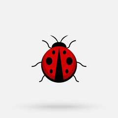 Ladybug icon. Flying red bug images. simple modern icon design illustration.