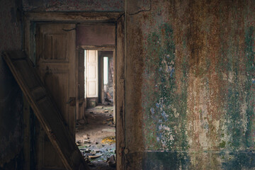 Fototapeta na wymiar Abandoned village in Italy, Apice, Campania 
