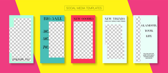 Modern Stories Vector Background.