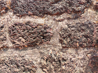 The texture of a Fort rock wall. Old stone wall texture background.