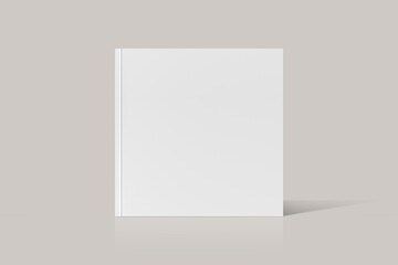 Square Blank Cover Of Magazine, Book, Booklet, Brochure. For the business presentation with shadow overlay. Cover  on the stone texture. Template for a publisher, reading, advertising. 3D Rendering