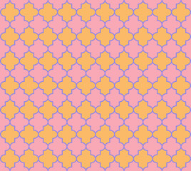 Noble Moroccan Seamless Pattern. Iranian Mubarak Mosaic. Traditional Muslim Lantern