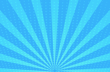 Empty comic blue background. Vector, pop art style.