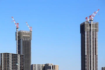 Fototapeta premium マンション・ビルの建設現場