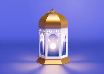 3d metal Ramadan lantern