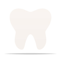 White tooth vector isolated illustration
