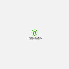 CP letter logo Cent Crypto Percentage logo