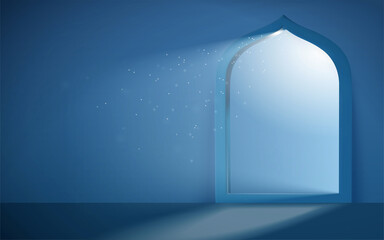 3d serene Islam mosque portal - obrazy, fototapety, plakaty