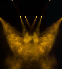 Theater and concert stage, colored smoke in stage light	 - obrazy, fototapety, plakaty