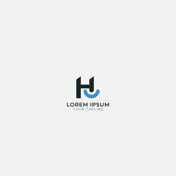 Smile and letter H logo monogram letter modern vector