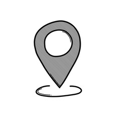 Location doodle vector icon. Drawing sketch illustration hand drawn line eps10