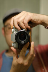 photographer in action