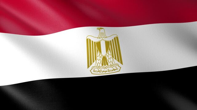 Flag of The Egypt. Flag's footages are rendered in real 3D software. Perfect for TV, Movies, social, HUD, presentations, webs etc.