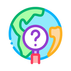 earth planet researcher color icon vector illustration