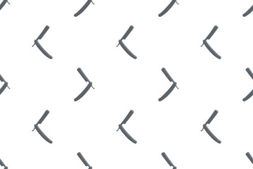 Classic razor seamless pattern. Background with the effect of an embossed pattern on paper.