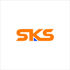 Minimal Modern SKS letter logo.
