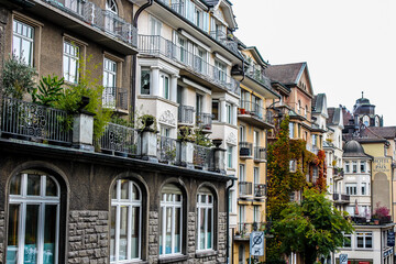 Naklejka premium Beautiful architecture of the city. Lucerne, Switzerland