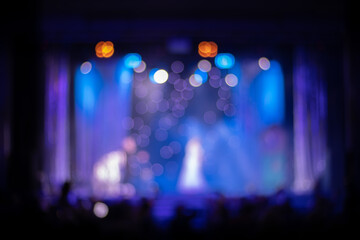 Texture blur and defocus, background for design. Stage light at a concert show.