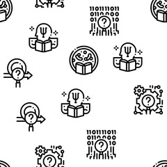 Researcher Business Seamless Pattern Vector