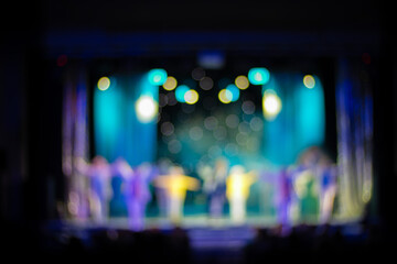 Fototapeta na wymiar Texture blur and defocus, background for design. Stage light at a concert show.