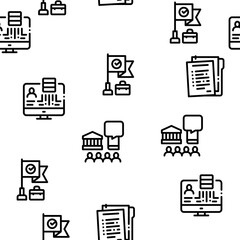 Policies Data Process Seamless Pattern Vector