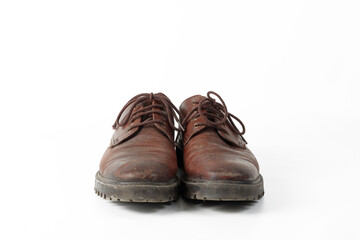 shoes man vintage isolated on white 