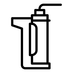 Silicone caulk gun icon. Outline silicone caulk gun vector icon for web design isolated on white background