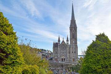 Fototapeta na wymiar Saint Colman Cathedral in Cobh, port of Cork, Ireland
