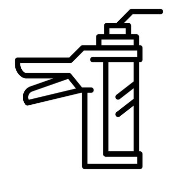recommend clip art: Repair caulk gun icon. Outline repair caulk gun vector icon for web design isolated on white background