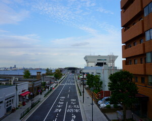 Kanagawa Prefecture  Japan. Road to Yokohama International Passenger Terminal