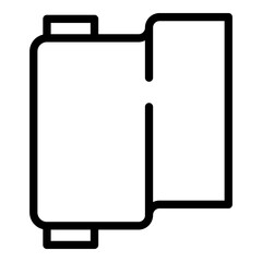 Cotton textile roll icon. Outline cotton textile roll vector icon for web design isolated on white background