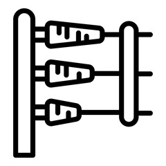 Loom textile icon. Outline loom textile vector icon for web design isolated on white background