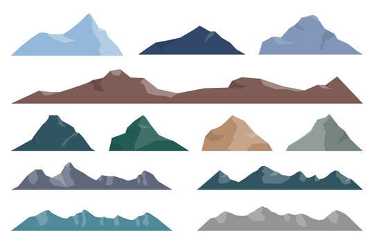 Mountain set vector design illustration isolated on white background
