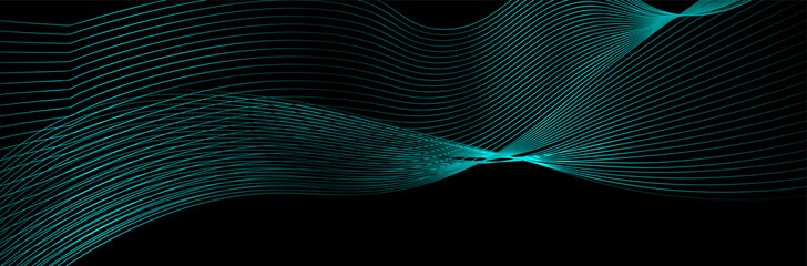 Obraz premium Modern black and blue wave background