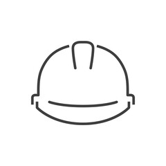 Seguridad en el trabajo. Casco con lineas en color gris