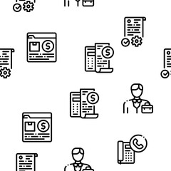Administrator Business Seamless Pattern Vector