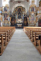 Fototapeta na wymiar Domed Catholic Church in Switzerland