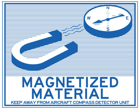 IATA Handling Label Magnatized Material