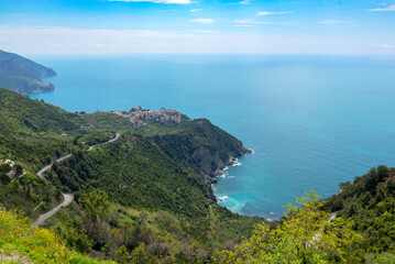 Volastra village Italian Park national Cinque Terre sea shore