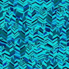 striped leaves seamless  pattern background. ornament for fabrics, wallpapers, packaging and textiles.