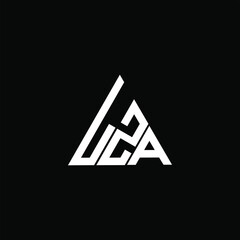 L Z A letter logo creative design on black color background. LZA icon