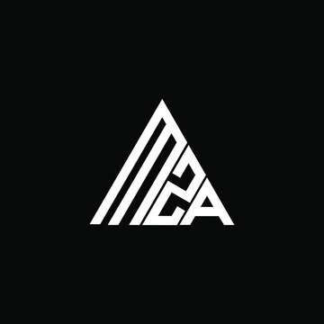 M Z A letter logo creative design on black color background. MZA icon