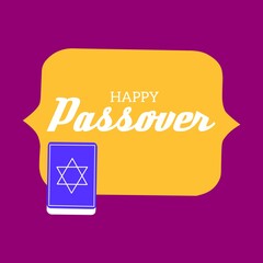 Illustration vector happy passover card design