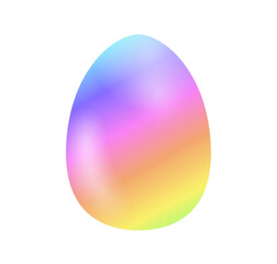 Unicorn rainbow color egg isolated on white background. Colorful egg vector.